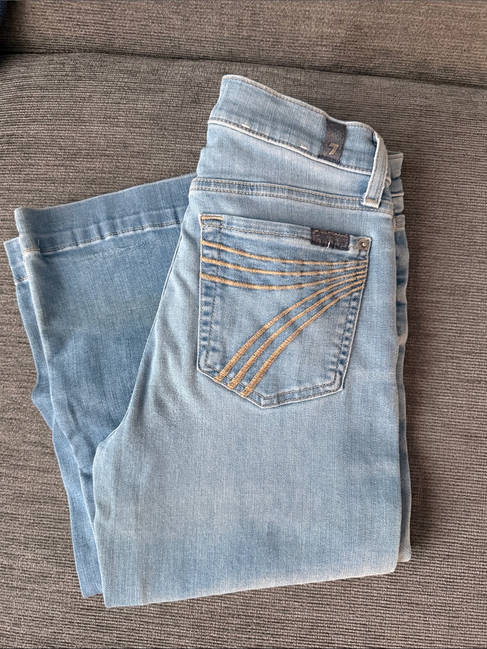 7 For All Mankind Light Blue Flare Jeans